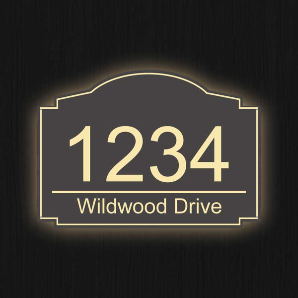 Vintage Address Plaque Led Light House Number Address Street Numbers L