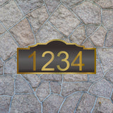 Vintage Metal House Number Address Plaque Hotel Villa House Bronze
