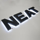 Custom Illuminated 3D Metal Backlit Letters House Boat Name Club Store Lobby Sign