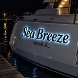 Custom Illuminated Yacht Sign Weather Resistant LED Boat Signage - view 2