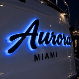 Custom Illuminated Yacht Name Sign | 316 Stainless