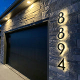 Back Light House Numbers Modern Led Lit up Address Numbers
