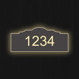 Vintage Illuminated Address Plaque Horizontal House Number Address Street Numbers