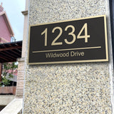 Retro Metal Address Plaque Signage Hotel Villa House Bronze House Number