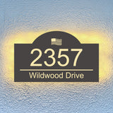 Illuminated Address Plaque Classic Design House Number Address Street Numbers