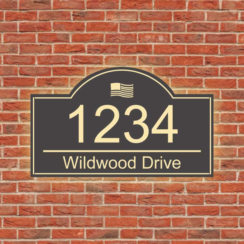Illuminated Address Plaque Classic Design House Number Address Street Numbers