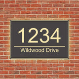 Modern Lit Up Address Plaque Rectangle House Number Address Street Numbers