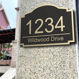 Metal Address Plaque Bronze Plaque Gate Sign Hotel Villa Building House Number