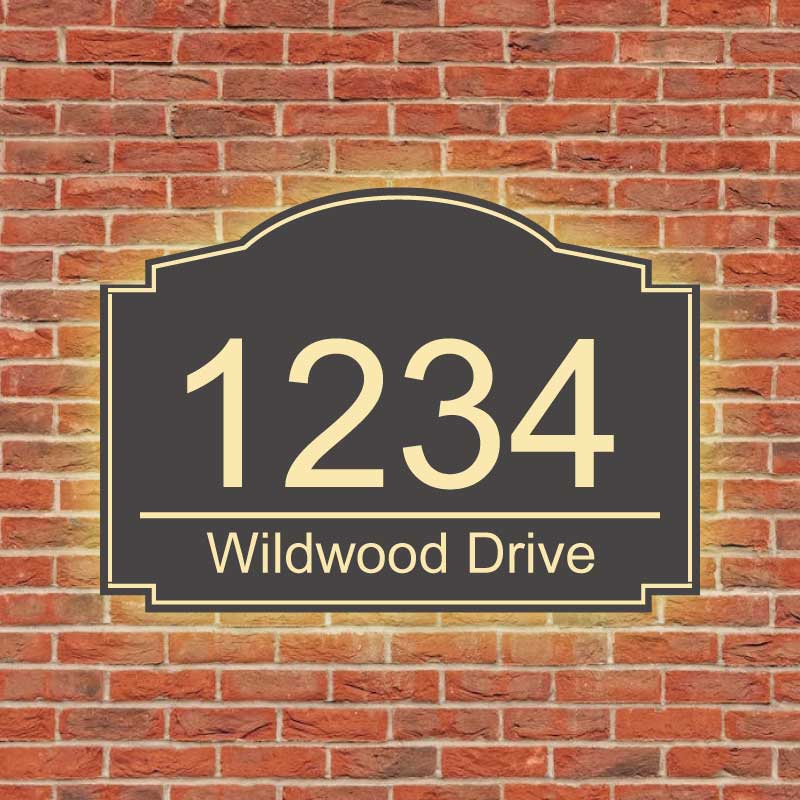 Vintage Address Plaque Led Light House Number Address Street Numbers Light Box