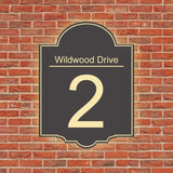 Vintage Illuminated Address Plaque Art Design House Number Address Street Numbers