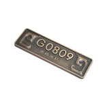 Bronze Plaque Long Rectangular House Number Address Signage Hotel Villa Door Sign