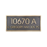 Vintage Oval Address Plaque Metal Bronze Signage Hotel Villa House Numbers