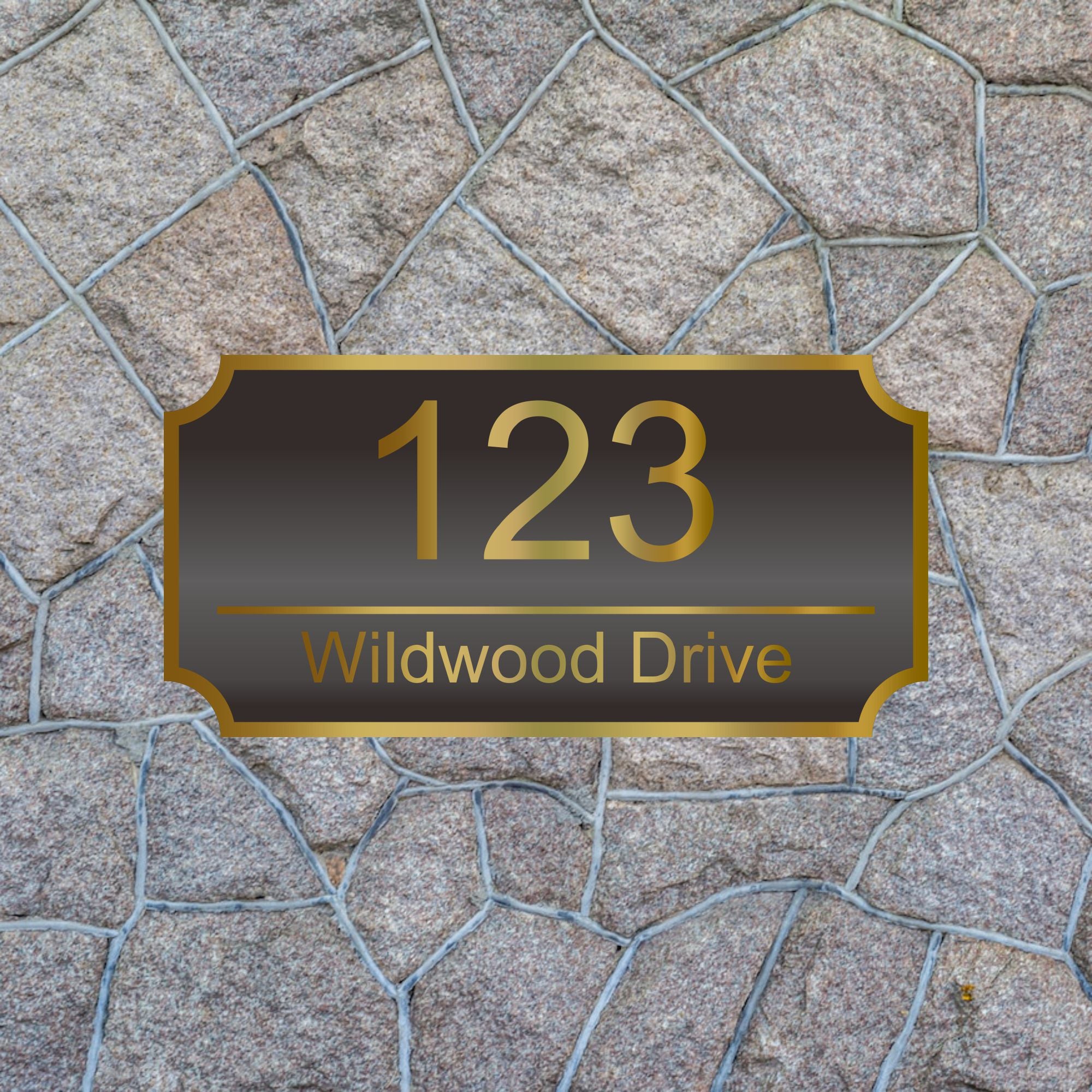 Villa Number Sign Bronze Address Plaque Vintage Signage Hotel Villa House House Numbers ...