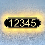 Vintage Light up Address Plaque Horizontal House Number Address Street Number