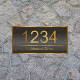 Retro Metal Address Plaque Signage Hotel Villa House Bronze House Number