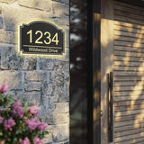 Vintage Illuminated Address Plaque Circular Arc House Number Address Street Numbers