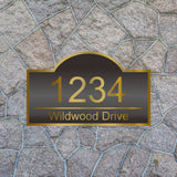 Retro Metal Building Name Address Number Plaque Hotel Villa House Bronze