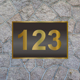 Vintage Metal Address Number Plaque Hotel Villa Building House Bronze House Number