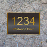 Vintage Metal Address Number Plaque Hotel Villa Building House Bronze House Number