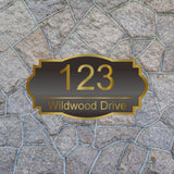 Metal Address Plaque Vintage Bronze Signage Hotel Villa House Numbers