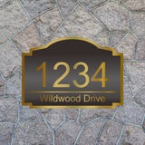 Metal Address Plaque Bronze Plaque Gate Sign Hotel Villa Building House Number