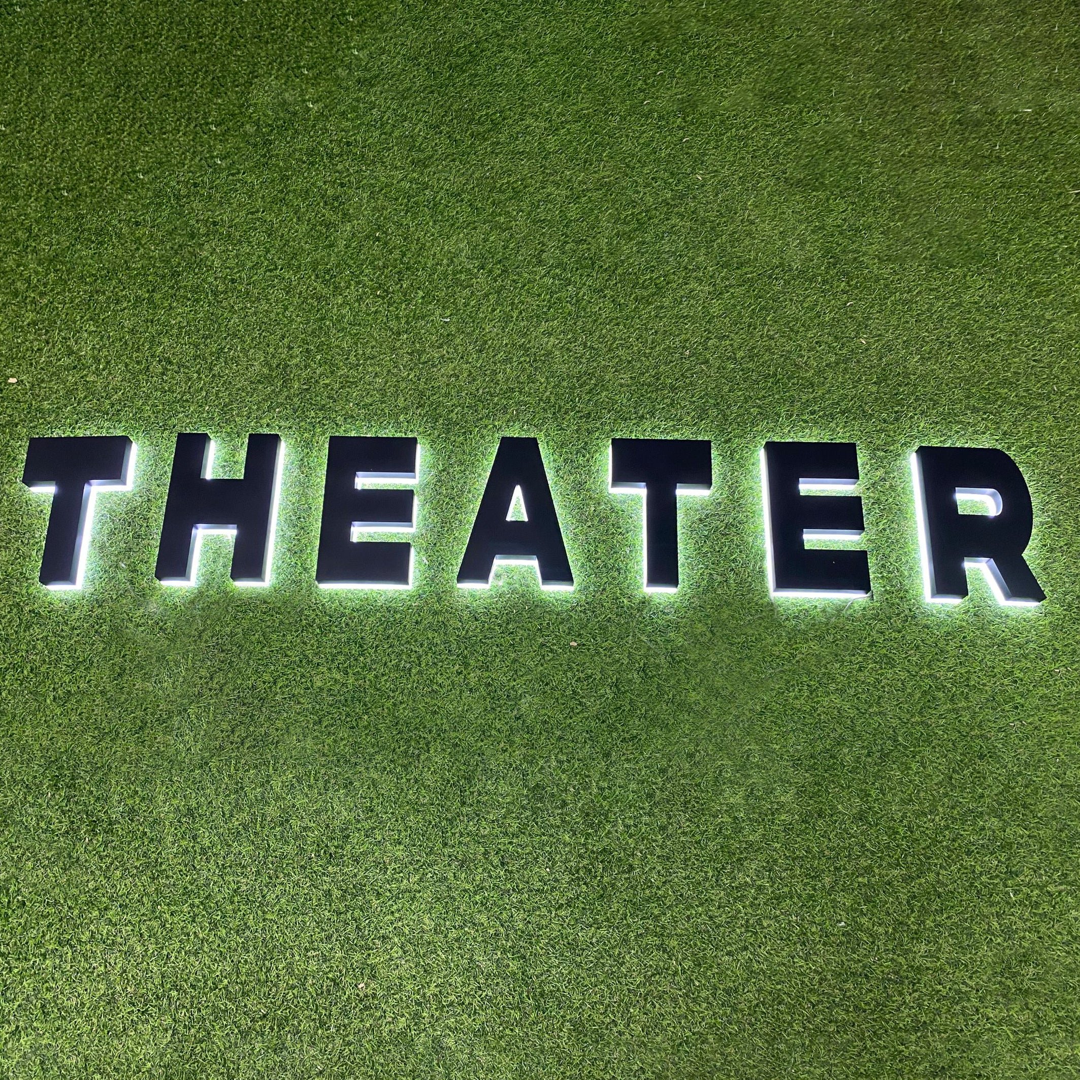 3D Illuminated Stainless Steel Led Backlit Channel Letter Home Theater Sign