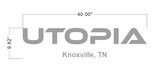 UTopia, Knoxville, TN 316 stainless Steel Edge Lit Letters