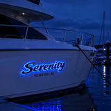Stand Out Boat Signage Seawater Resistant Illuminated Yacht Signage