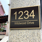 Vintage Metal Address Number Plaque Hotel Villa Building House Bronze House Number