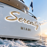 Custom Illuminated Yacht Name Sign | 316 Stainless - view 3
