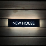 Light up Address Plaque Long Horizontal Modern House Number Address Street Number