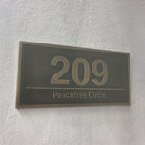 Retro Metal Address Plaque Signage Hotel Villa House Bronze House Number