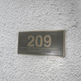 Retro Metal Address Plaque Signage Hotel Villa House Bronze House Number