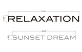 RELAXATION  SUNSET DREAM  Yacht Sign