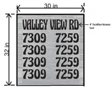 VALLEY VIEW RD address sign