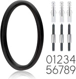 Individual House Numbers 5 Inches Floating Black Metal Numbers