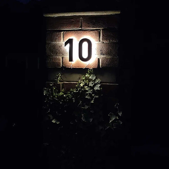 Illuminated House Number 3D Metal Address Numbers Back Lighting – Cozyle