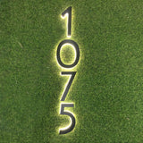 Lighted House Number Big Metal Address Numbers Back Lighting