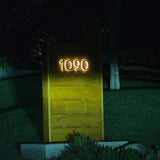 Light up House Number Metal Address Numbers Halo Lighting