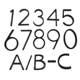 Individual House Numbers 5 Inches Floating Black Metal Numbers