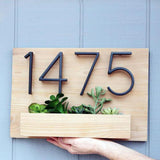 Individual House Numbers 5 Inches Floating Black Metal Numbers