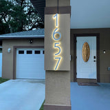 Big House Number Metal Backlit Modern Led Address Numbers