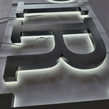 professional stainless steel channel letter electroplate style backlit sign business letters