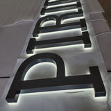 professional stainless steel channel letter electroplate style backlit sign business letters