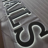 professional stainless steel channel letter electroplate style backlit sign business letters