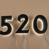 Awesome Modern Horizontal House Lighted Numbers Illuminated Outdoor Address Sign