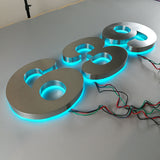 Beautiful RGB led house number metal electroplate style lighted home