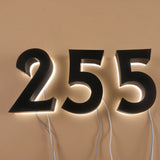 Awesome Modern Horizontal House Lighted Numbers Illuminated Outdoor Address Sign