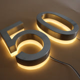 Modern LED Backlit House Numbers LED Waterproof Sign