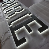 professional stainless steel channel letter electroplate style backlit sign business letters